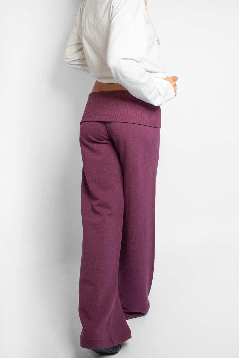 Wide-leg joggers with turn-up | Subdued
