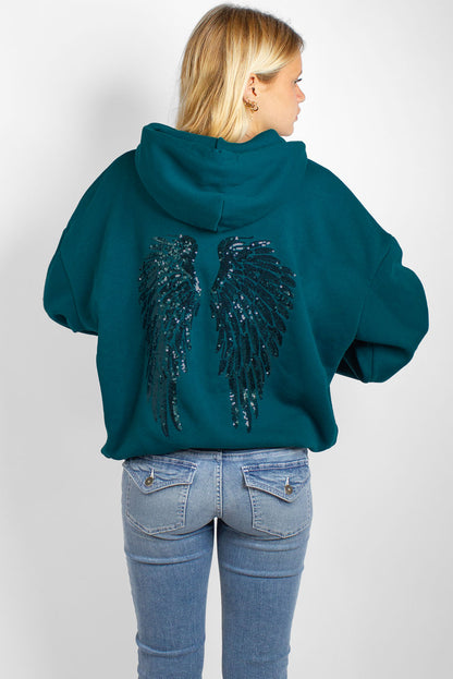 Wings sequin hoodie | Subdued