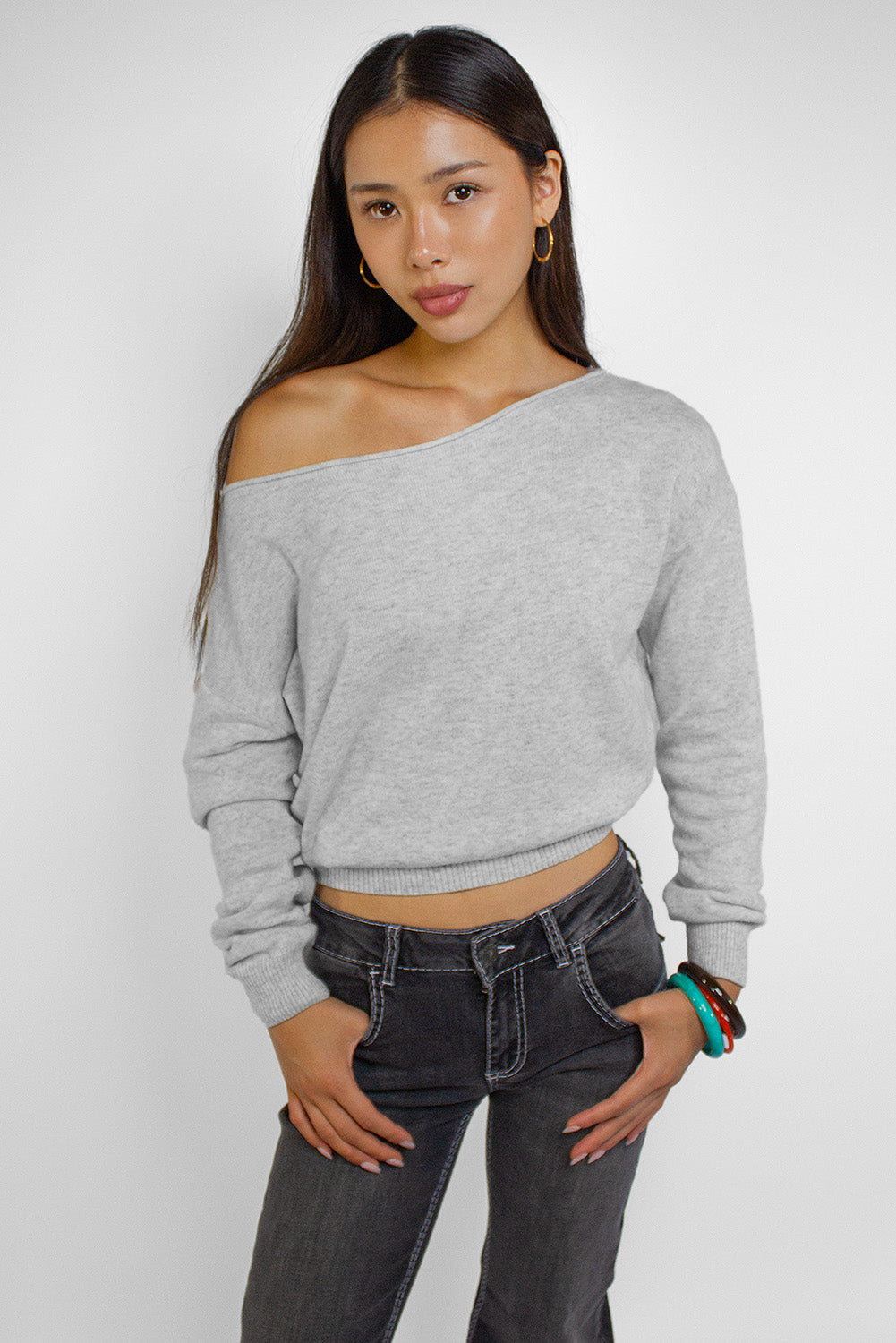 Boat neck sweater | Subdued