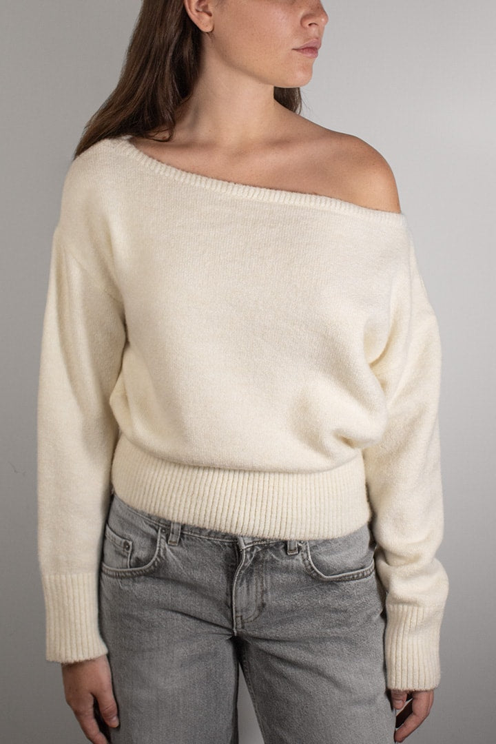 Boat neck sweater | Subdued