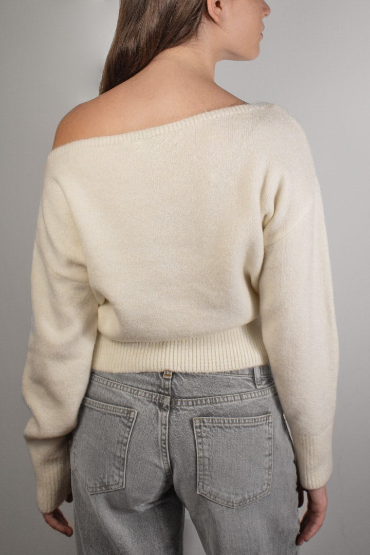 Boat neck sweater | Subdued