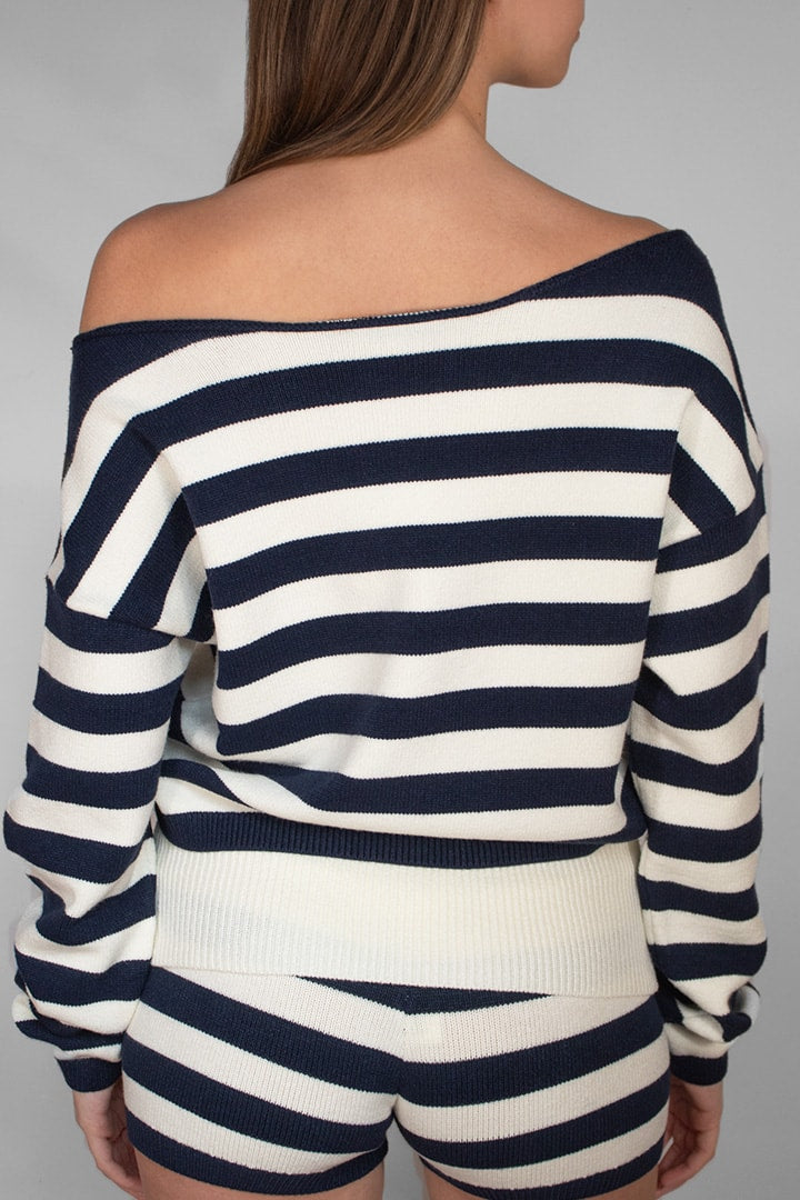 Boat neck sweater | Subdued