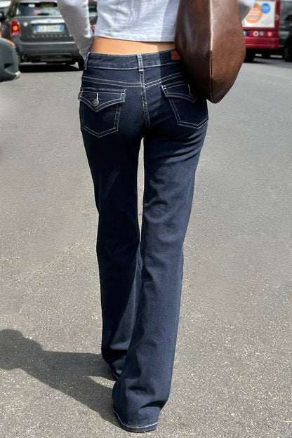 Low waist flared jeans | Subdued