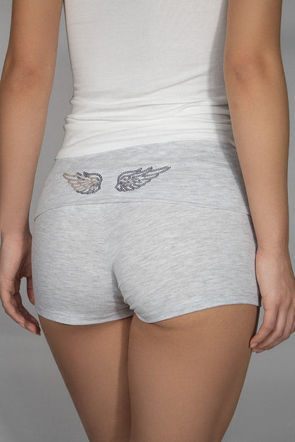 Shorts with turn-ups and wings | Subdued