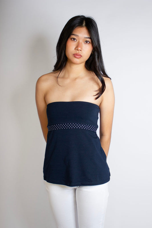 Bandeau top with back bow | Subdued