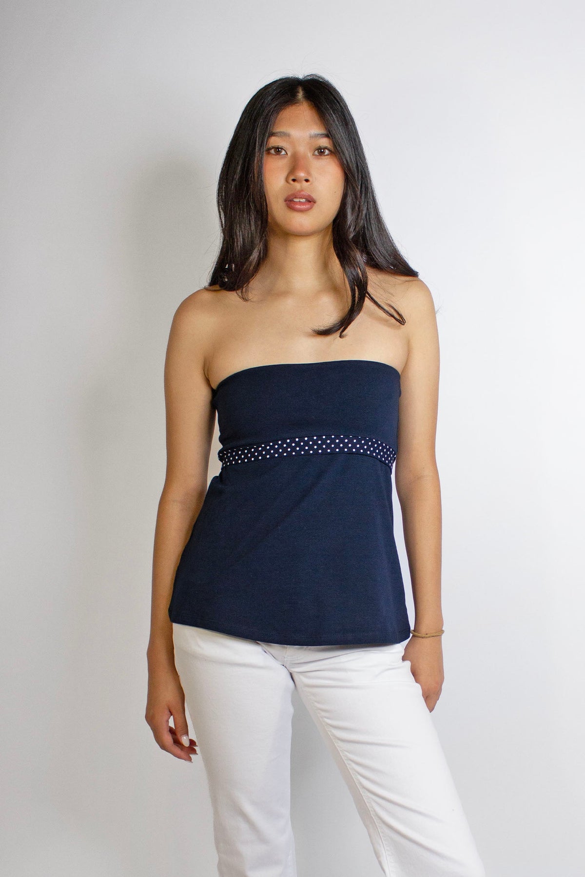 Bandeau top with back bow | Subdued