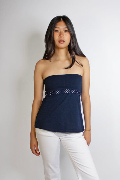 Bandeau top with back bow | Subdued