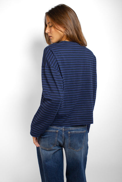 Long-sleeved striped T-shirt | Subdued