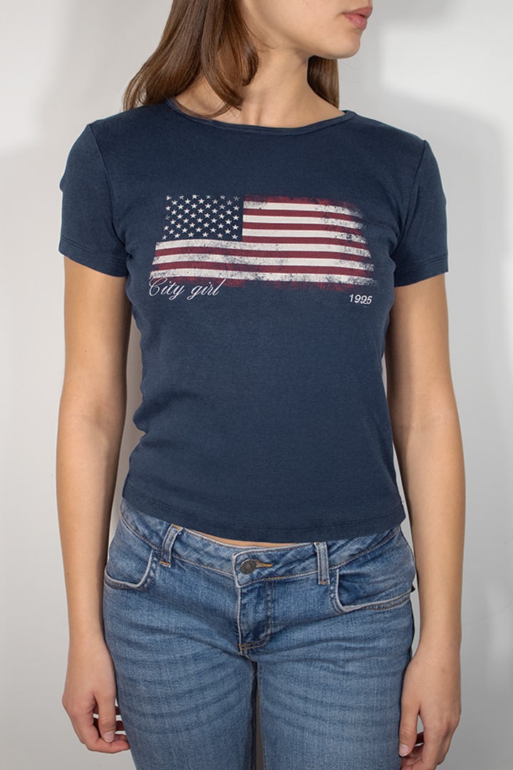 USA flag T-shirt | Subdued