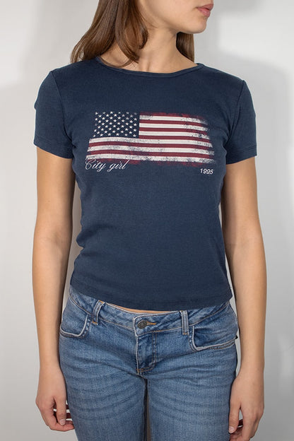 USA flag T-shirt | Subdued