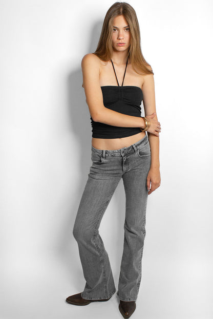 Ruched Tie-Front Top | Subdued